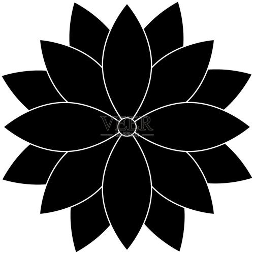 蓮花荷花平面設計 從孤立標志到和諧圖標的矢量美學